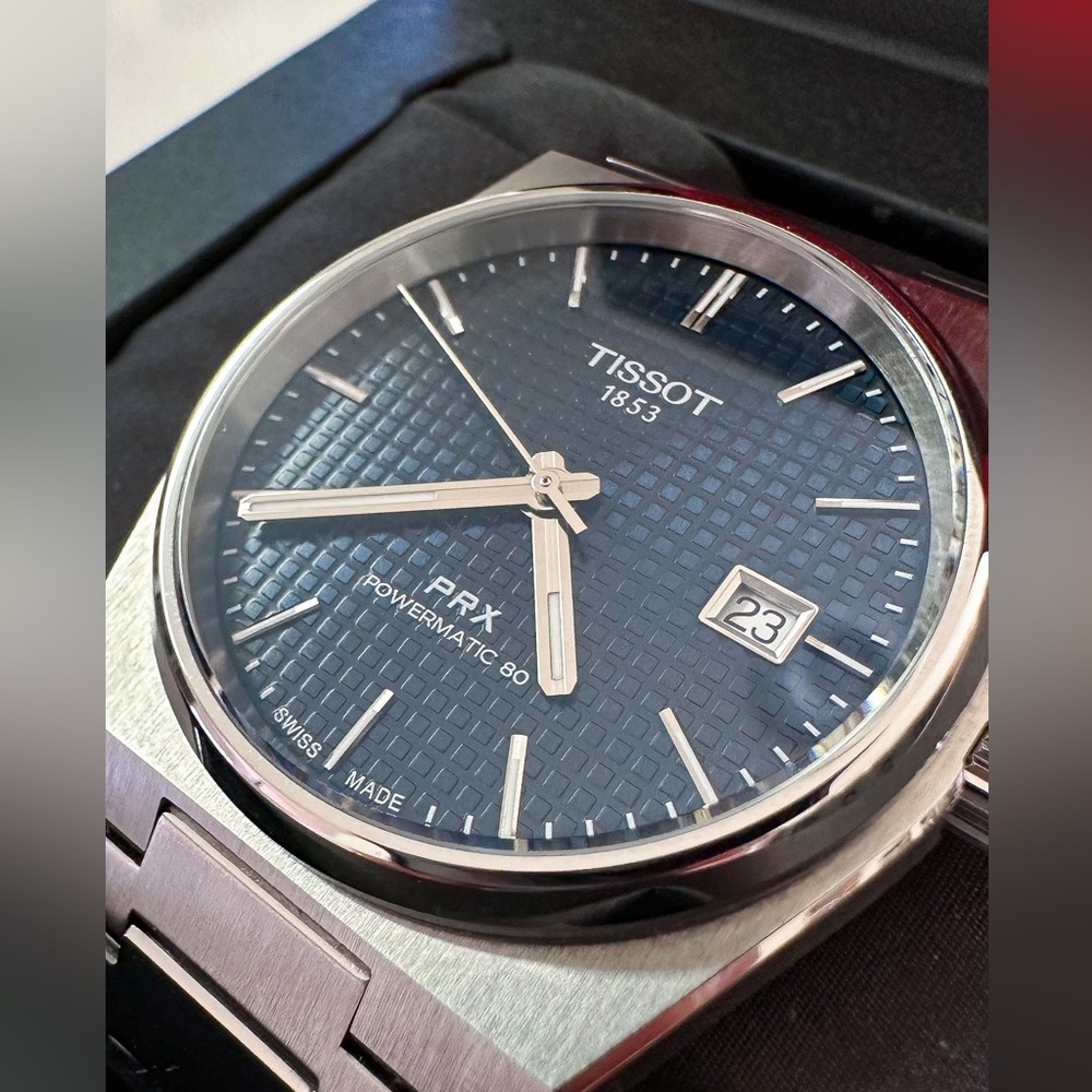 Unworn Tissot PRX Powermatic 80 Blue Dial